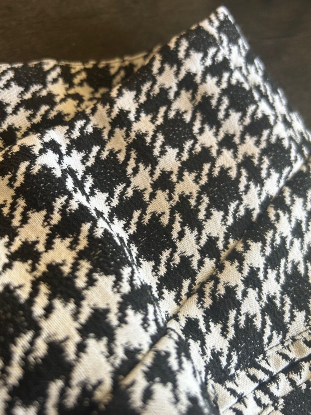 SOHO APPAREL Plaid Black White High Rise Stretch Knit Pull On Pant Size S EUC - Picture 7 of 7